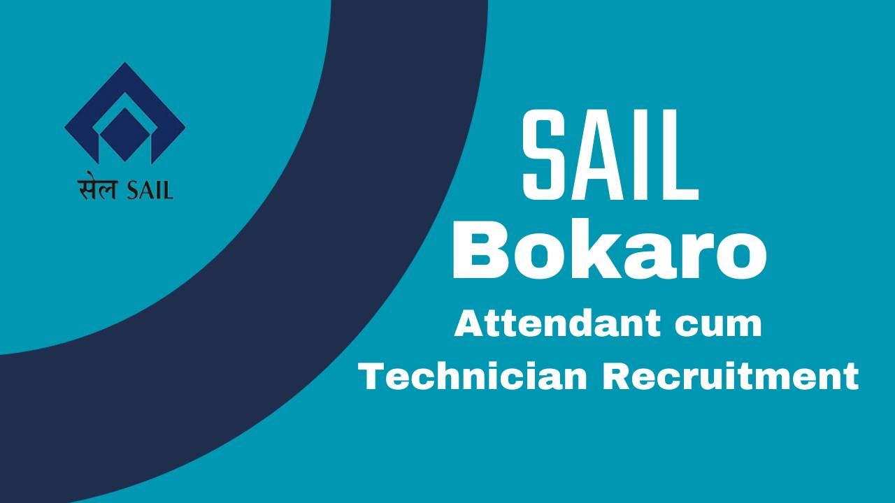 sail attendant cum technician recruitment