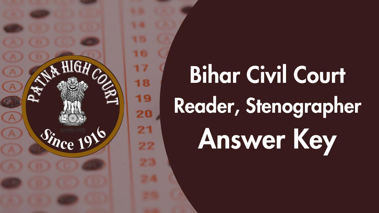 bihar civil court reader steno answer key