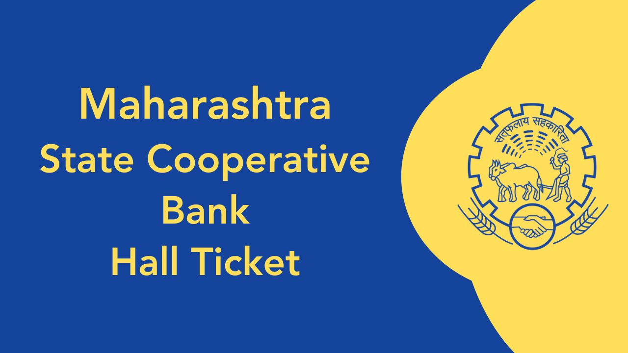 maha state cooperative bank hall ticket