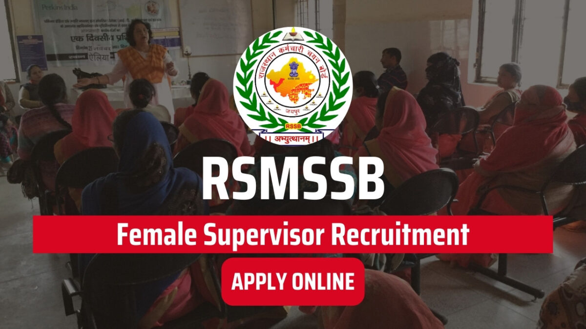 rajasthan female supervisor recruitment